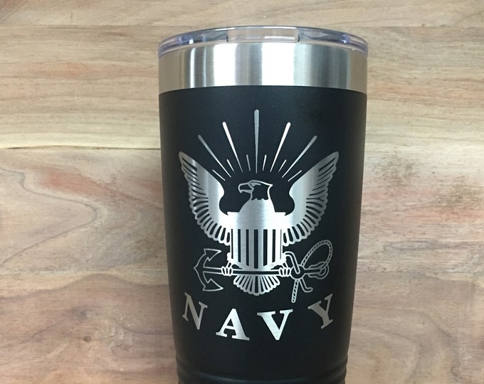 Travel Mug Gift For HimHer Dad Husband Mothers Day Mother 20oz Tumbler Gift US Navy Wife Fathers Day