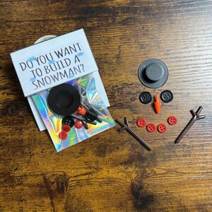 Do You Wanna Build A Snowman Novelty Stocking Filler Buttons Carrot Top Hat Sticks Just Need The Snow Poem Card Quirky Gift Christmas Set