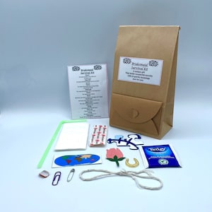 BRIDESMAID Good Luck Fun Novelty Survival Gift & Personalised Card Optional Present Quirky Unique Paper Bag Bride Thank You Help Wedding