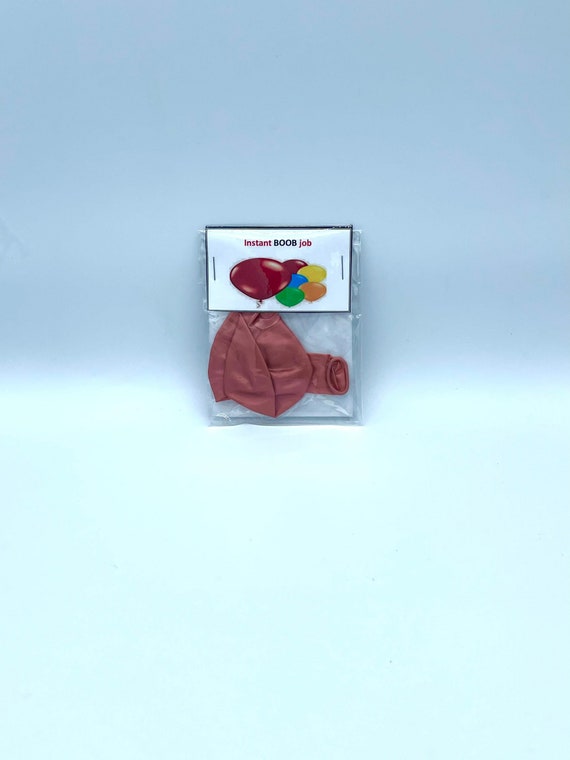INSTANT Boob Job Fun Quirky Novelty x 2 Balloons Gift Any Occasion Uplift Bigger Happy Birthday Secret Santa Christmas Family