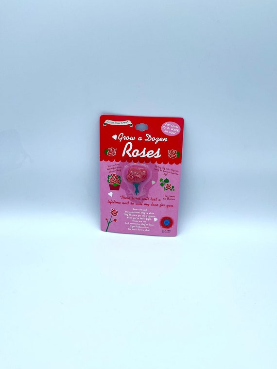 Grow A DOZEN ROSES Fun Novelty Keepsake Quirky Gift Save You Money Resin Pu Inside Water 600% Bigger Wife Partner Friend Valentine Birthday