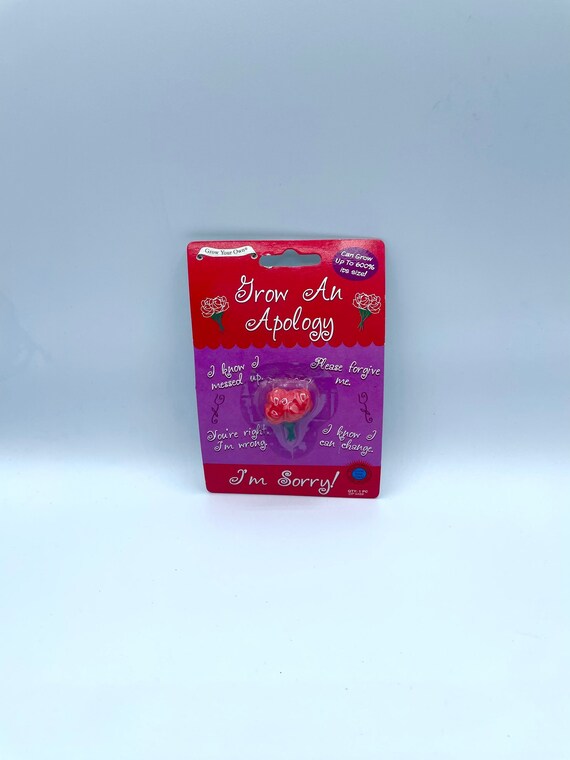 Valentine Birthday Grow A Apology Fun Quirky Humorous Gift That Grows In Water 600% Its Size. Cheap Affordable Flowers
