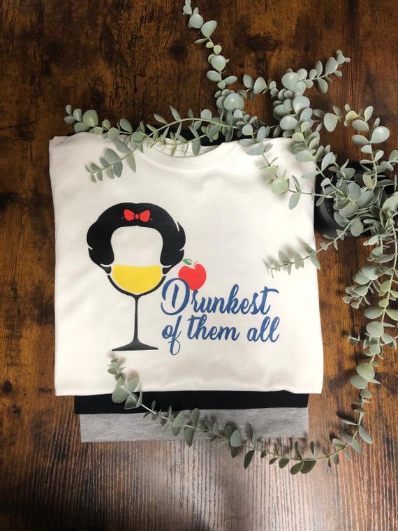 Disney Princess Drinks Quote T Shirt Heat Transfer White Drinking Beauty Let It Flow Drinkabelle Many More Fun Hen Party Birthday Womans Top