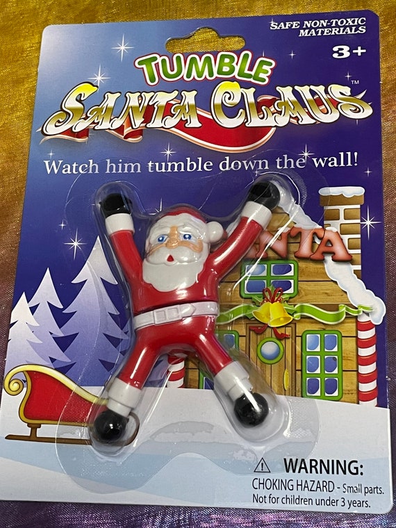 Tumbling sant Claus! Throw him on wall and watch him tumble stocking filler or secret Santa gift