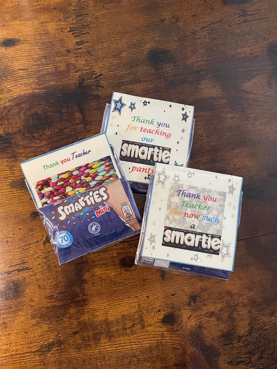 THANK YOU Teaching Our Smartie Pants I’m Such A Smartie Teacher Gift Fun Quirky Novelty Mini Smarties Packets More You Buy Less It Cost Bag