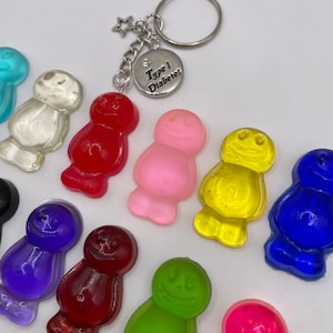 Typ 1 ein Diabetes Schlüsselring Tasche Charm Anhänger Andenken Geschenk mit Gelee Baby in vielen Farben und Sternen, kommt Geschenk verpackt Neuheit schrulligen Spaß
