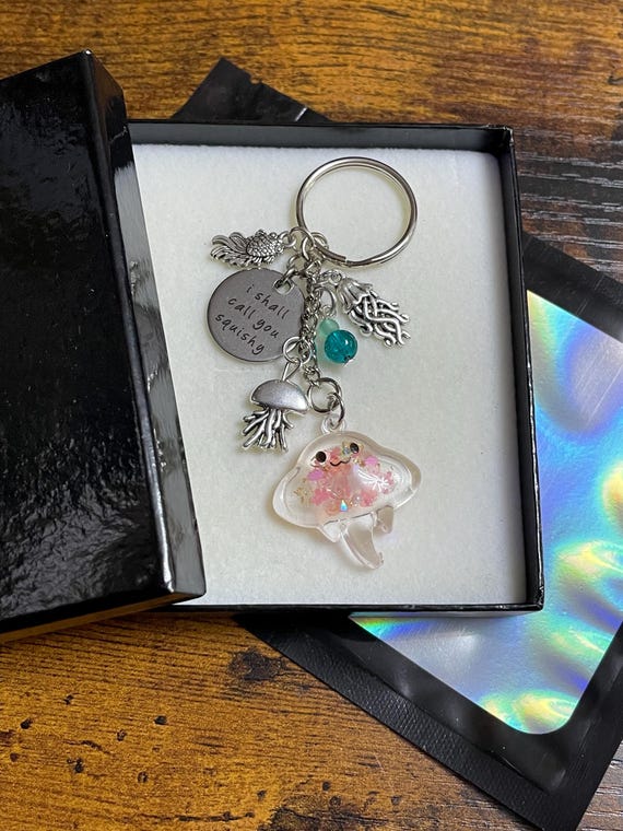 Finding Nemo Disney Film Inspired I Shall Call You Squishy Key Ring Bag Charm Set Jelly Fish Gift Box Shimmer Bag Dory Fun Novelty
