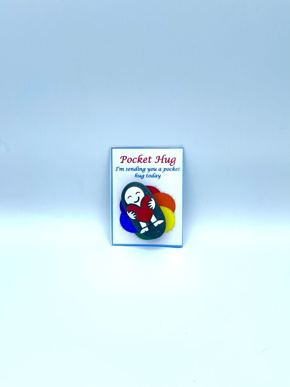 Pocket Hug Cheer Up Rock On A Card Poem Happy Thinking Of You Lockdown Gift Any one show them you are thinking of them and care hugs