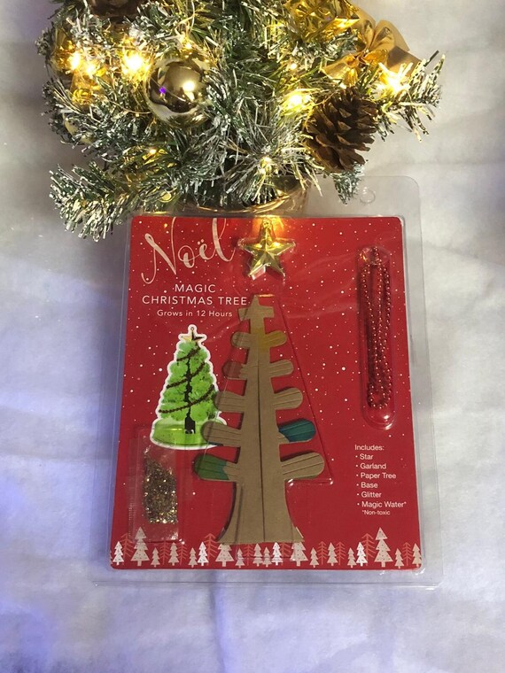 Grow your own christmas magic tree in 12 hours star garland glitter fab secret santa stocking filler gift party favour Xmas eve box