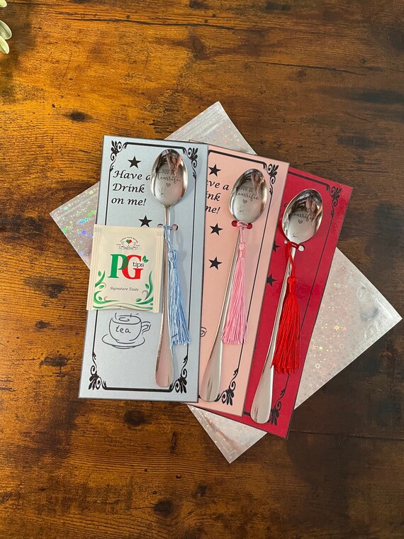 YOU’RE TEArrific Large Long Spoon Tea Bag Carded Gift Tassel’s Terrific Any Occasion Anyone Birthday Teacher Christmas Shimmer Gift Bag