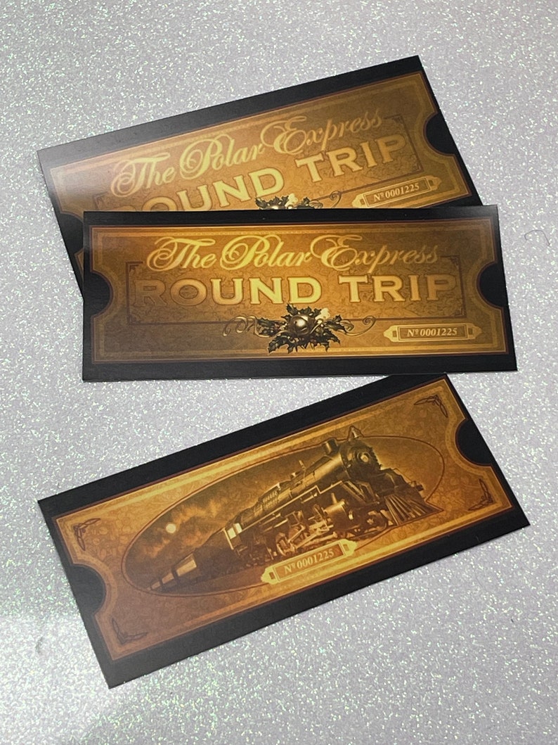 Polar Express Train Style Ticket Double Sided Christmas Etsy