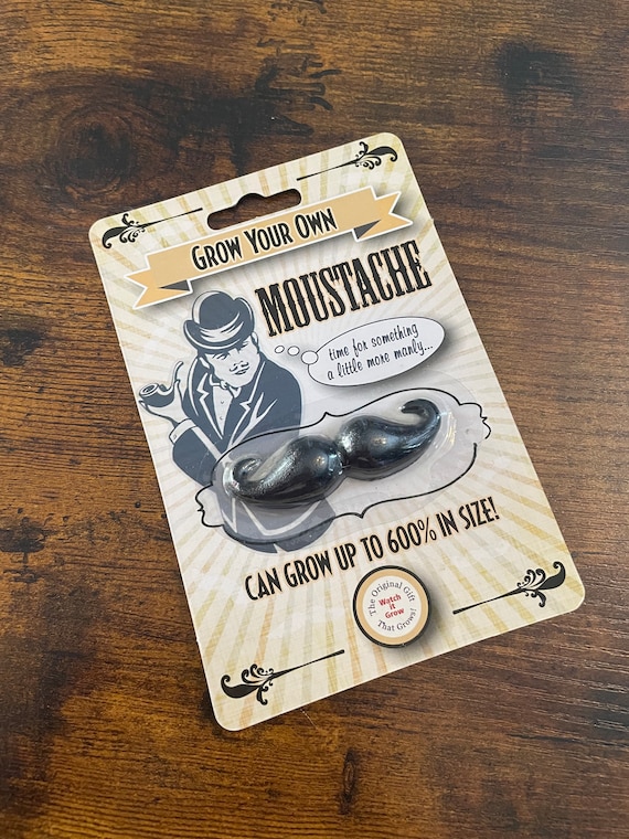 Grow your own MUSTACHE making you more manly fun quirky novelty birthday christmas secret santa stocking filler gift never trim