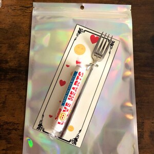 I FORKING Liebe Sie lange Gabel Utensil Liebe Herz Süßigkeiten Karte Spaß schrulligen Neuheit Geschenk, um jemanden zu geben Sie Smiley Gesicht Valentinstag Geburtstag lieben