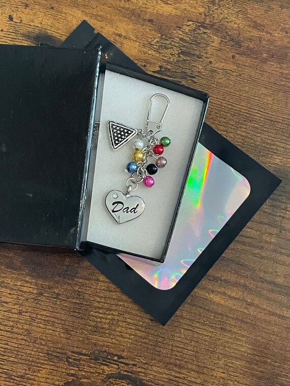 Snooker pool key ring charm for any family member Pool table balls gift box dad brother grandad etc any occasion