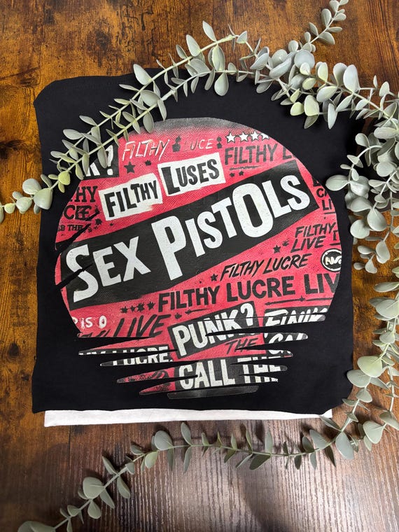 SEX PISTOLS Unisex Printed T Shirt Fun Novelty Punk Pop Group 80s 90s Heat Transfer Any Sizes Colour Tops Keepsake Gift Anyone Quirky Unique