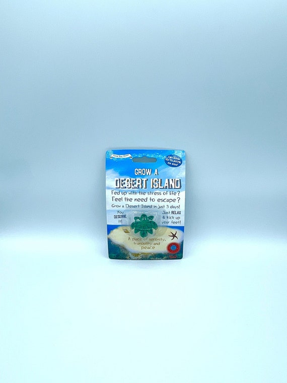 Grow A DESERT ISLAND Grows 600% Bigger In Water Fun Quirky Novelty Gift Stress Free Life Peace Palm Tree Birthday Friend Secret Santa Boss