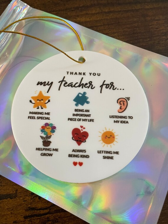 Thank You Teacher Wall Plaque Meanings End OF Term Gift Bag Tree Hanger Kind Special There For Me Acrylic Sublimation Keepsake Quirky Fun