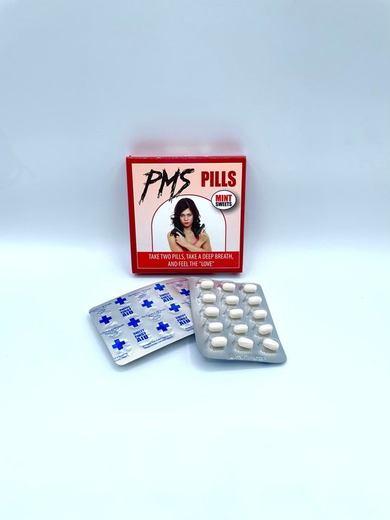 PMS PSYCHO PILLS Fun Novelty Quirky Humorous Mint Sweets Gift Birthday Christmas Secret Santa Warning This Is Not A Medicine Pack Laugh