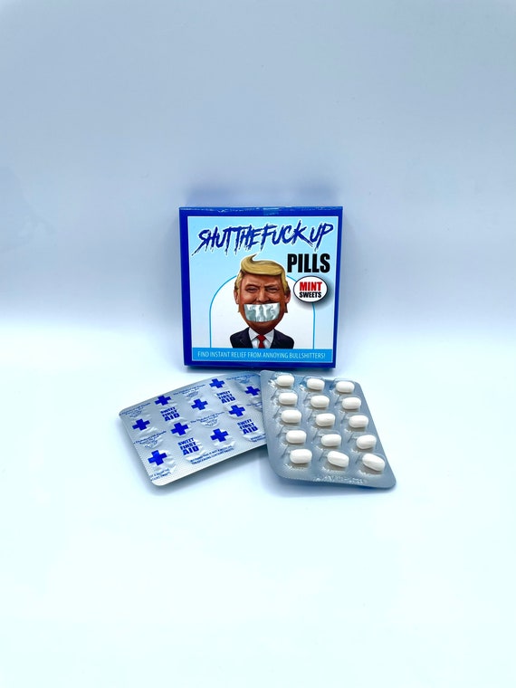 SHUT The F*** Up PILLS Fun Novelty Quirky Humorous Mint Sweets Gift Birthday Christmas Secret Santa Warning This Not A Medicine Pack Laugh