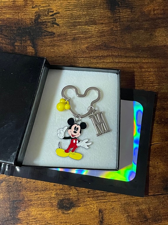 DISNEY Mickey Mouse Inspired Personalised INITIAL Charm Pendant Shape Gift Set Beads Birthday Party Favours Keepsake Choice Of Charms Bag