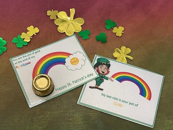 A Pot Of Gold Just For You Happy St Patricks Day Quirky Gift Rainbow Rolo Chocolate Shamrocks Clovers Gift Bag Leprechaun Humorous Fun Happy