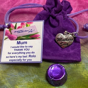 Muttertag Last ROLO Schokolade Geschenk Samt Tasche Karte Gedicht Charme Folie Gewickelt Mama Mama Oma Nan Mutter Oma Jede Farbe Tasche Und Folie Quirky