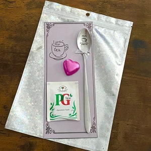 MÃE, você sempre será meu melhor - Colher de chá de aço inoxidável Saquinho de chá Coração Conjunto de presente cardado de chocolate Lembrança Divertida Novidade Saco brilhante Aniversário