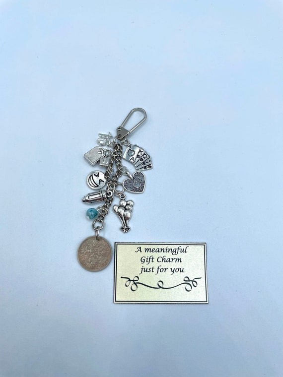 A Meaningful Keepsake key ring Charm for a Milestone Birthday gift boxed rhymes