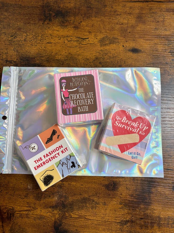 Break Up Novelty Survival Kits Boxed Fashion Emergency Kit Chocolate Recovery Bath And Survival Kit Set Divorce Secret Santa Quirky Unique