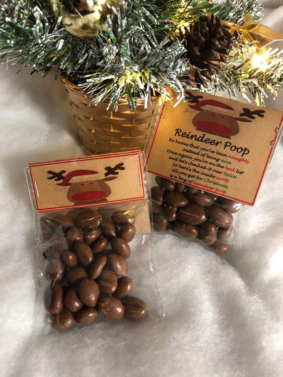 Christmas Secret Santa Fun Quirky Novelty Gift Reindeer Poop Drops Naughty Or Nice Gift Santa Knows North pole Father Christmas Rudolph