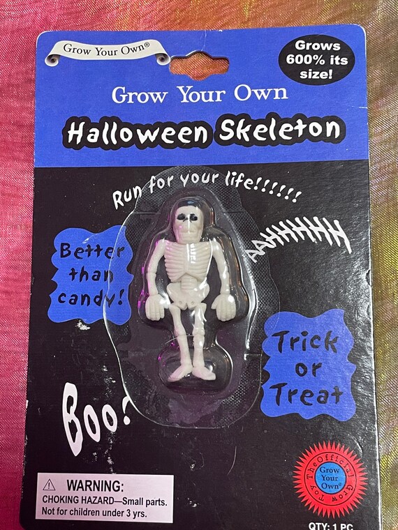 Grow your own Halloween skeleton trick or treat any occasion grows 600% it’s size in water