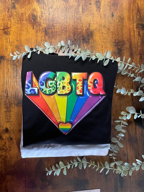 LGBTQ Gay Pride Rainbow Animal Printed T Shirt Hearts Fun Novelty Keepsake Gift Celebrating Be Your Self Unisex Gender Colourful Handmade