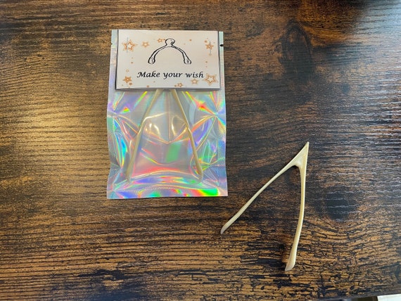 WISHBONE wishing gift with card good luck fun humorous quirky make a wish to come true birthday wedding job retirement secret santa xmas