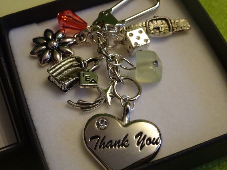 THANK YOU Meaningful Keepsake Keyring Charm Gift Boxed Rhymes Etsy