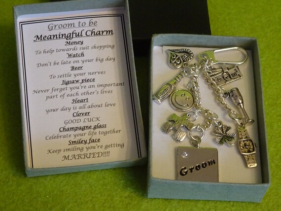 Groom To Be Meaningful Keepsake keyring Charm Gift Boxed Rhymes Beer Watch Money