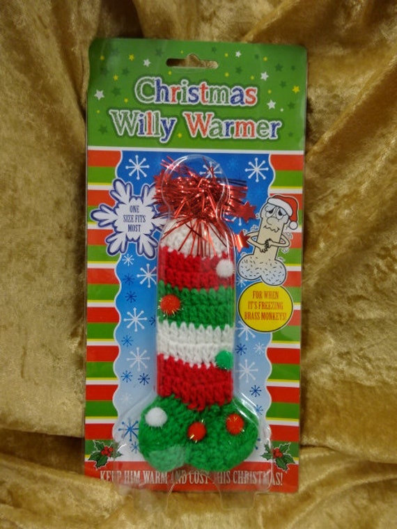 Christmas Knitted Willy Warmer Novelty Gift One Size Fits All Tassle End Fun Quirky Gift Secret Santa Stocking Filler Keep It Warm