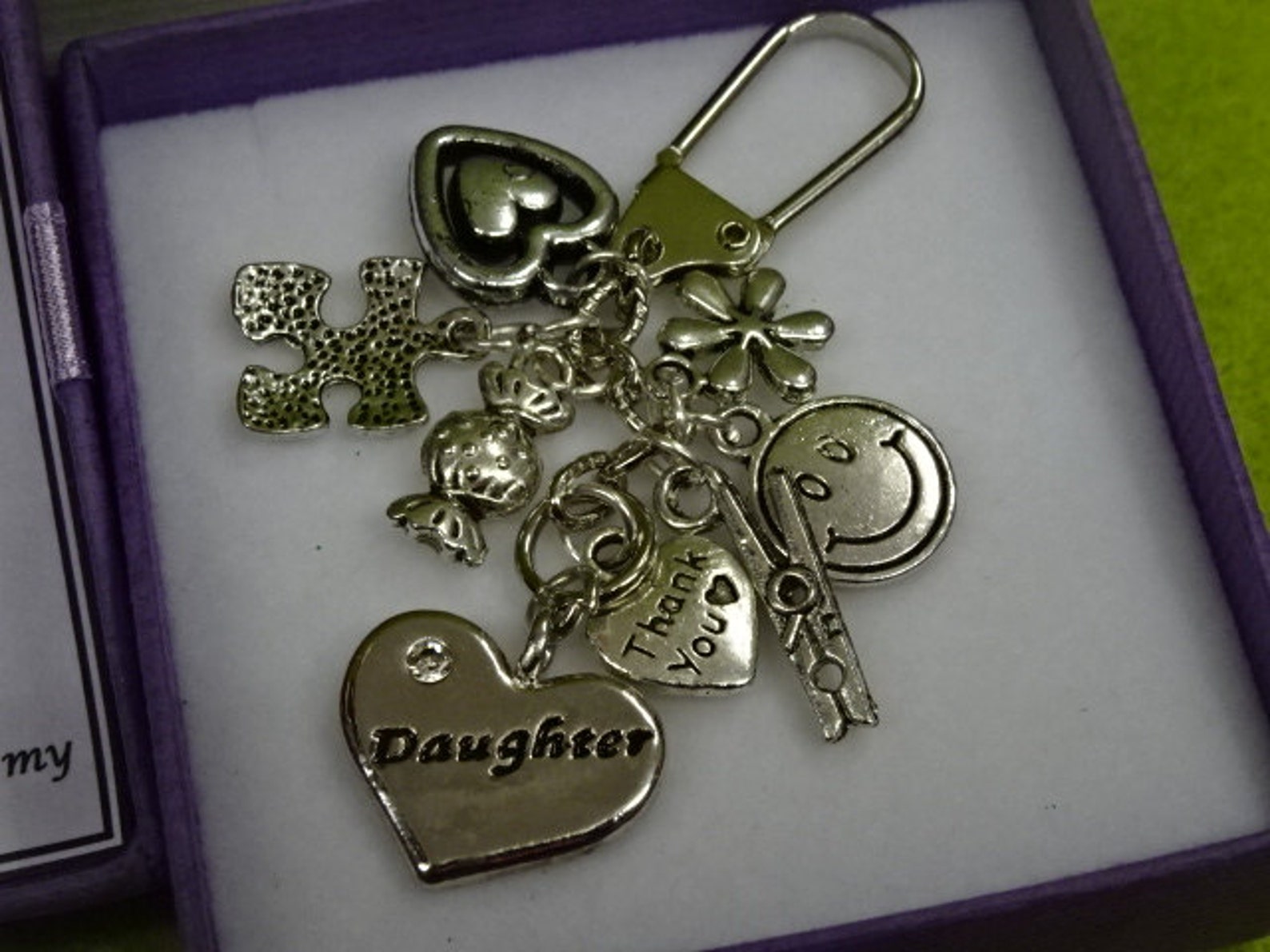 DAUGHTER Meaningful Keepsake Key Ring Charm Gift Boxed Rhymes Etsy