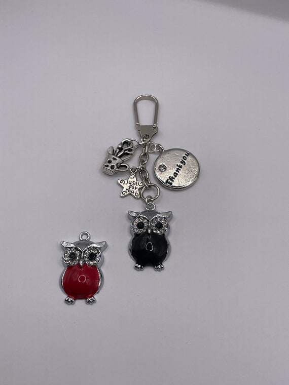PERSONALISED Thank you gift for anyone at school beautiful owl charms pencil pot stars end of term christmas gift boxed just for you teacher