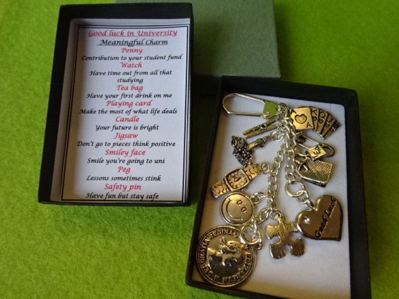 ANNIVERSARY Meaningful Keepsake keyring Charm Gift Boxed Poem Heart Medal Smile