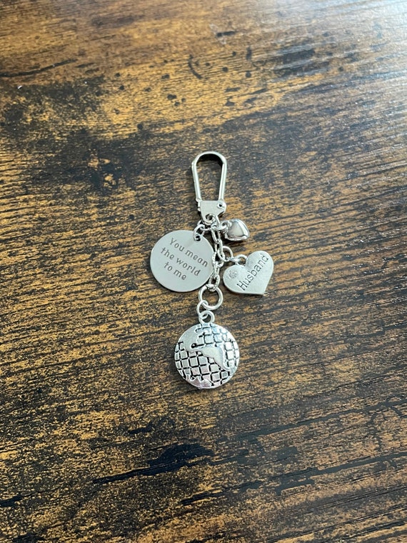 You mean the world to me keepsake key ring charm pendant gift loved one for any occasion gift boxed Valentine Husband Wife Birthday Lover