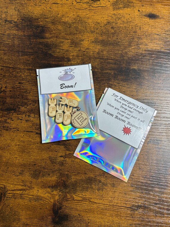 F Bombs Had Enough Fun Novelty Quirky Last Resort Wooden Gift Card Shimmer Bag Secret Santa Favours Birthday Swear Words