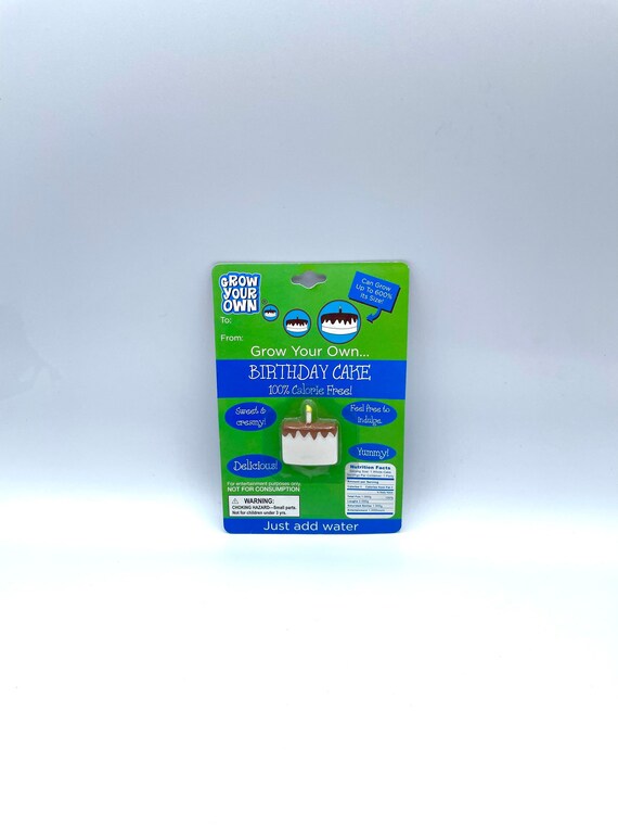 Grow Your Own BIRTHDAY CAKE No Calories Tasty Weight Watch Fun Quirky Novelty Gift Grows 600% Bigger In Water Party Favour Birthday Friend