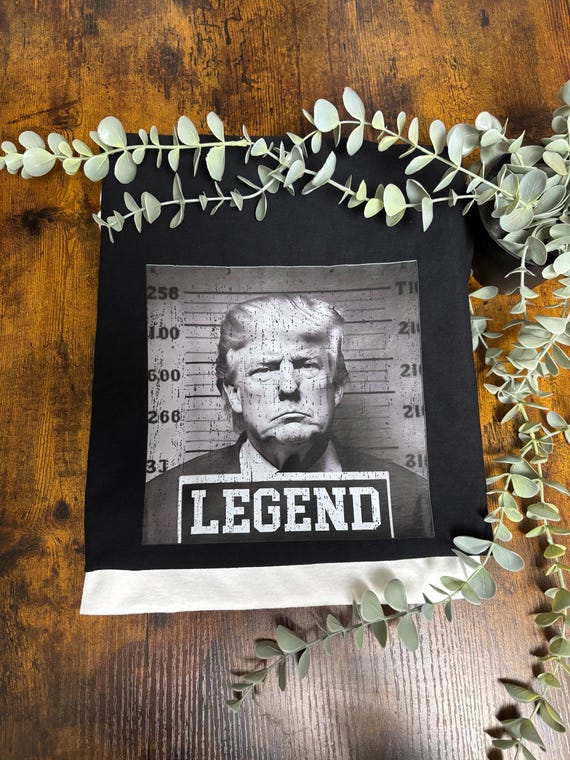 Unisex Printed T shirt LEGEND USA American President Heat Print Transfer Fun Novelty Keepsake Gift Black White Any Colour Top Quirky Unique