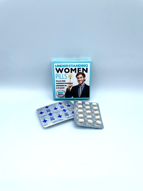 UNDERSTANDING WOMAN PILLS Fun Novelty Quirky Humorous Mint Sweets Gift Birthday Christmas Secret Santa Warning Not A Medicine Pack Laugh