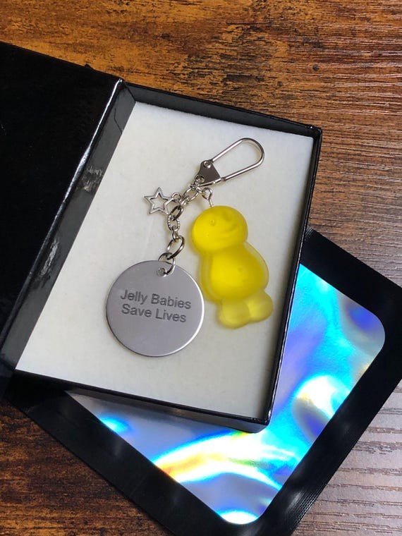 Jelly babies save lives keepsake keyring charm diabetic thank you gift for teacher helper etc. very popular gift sweet style charm stars