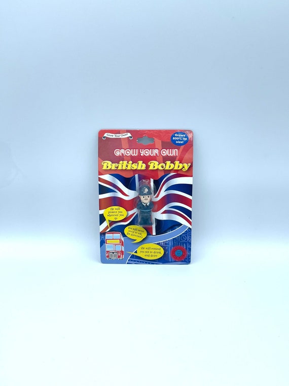 Grow your own BRITISH BOBBY police man officer London fun quirky unique novelty gift for anyone secret santa birthday Christmas blue funny