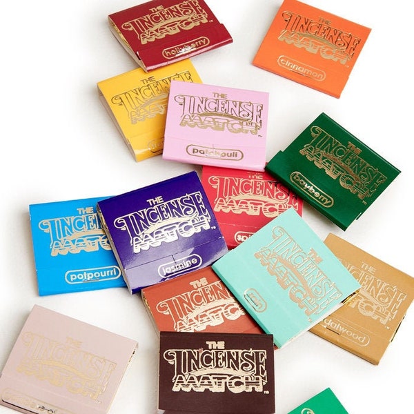 Incense Matches Assorted Scents One Book of 30 Matches The Original Choose Scent! Bathroom Car Kitchen Pocket Meditation Travel Air Freshner