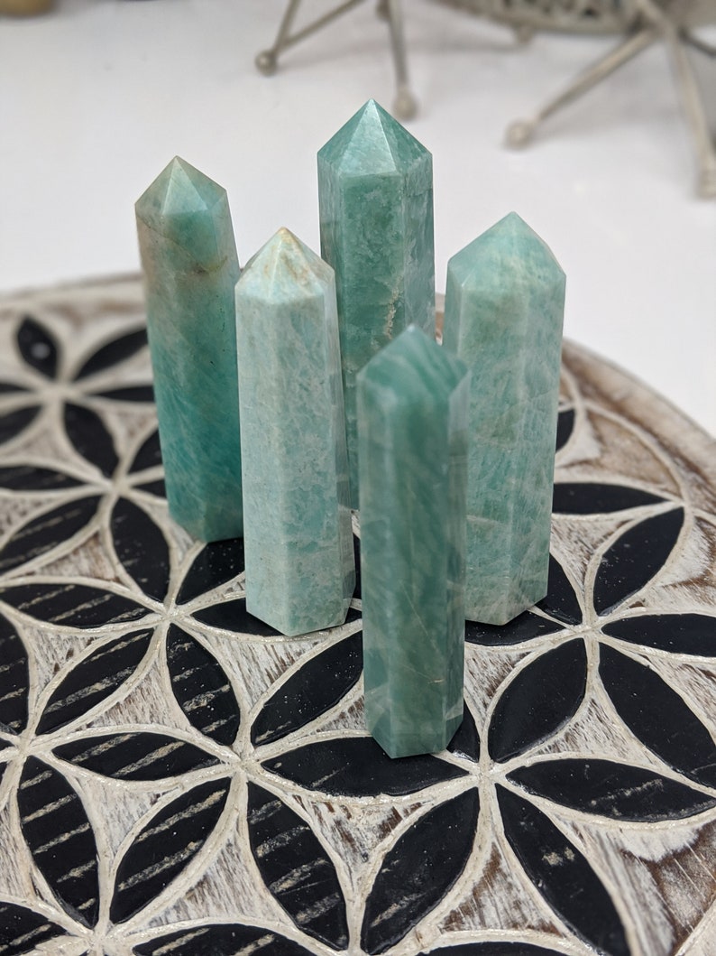 Amazonite Crystal Tower Natural Stone Mineral Specimen