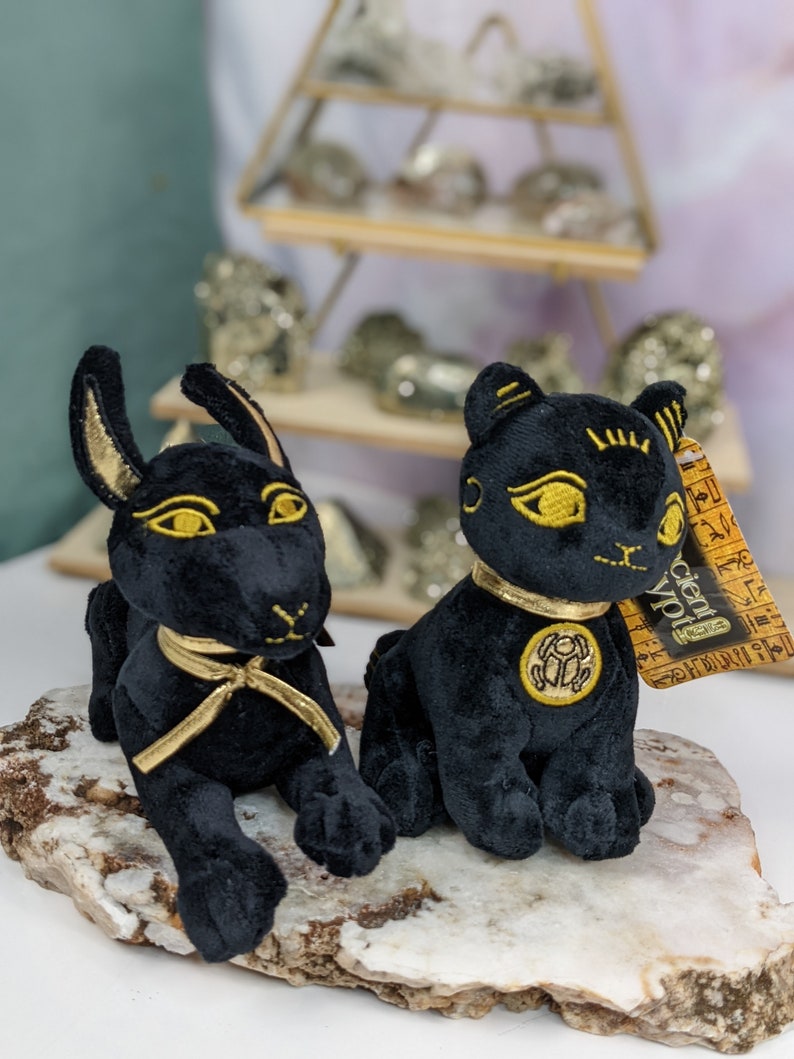 Bastet Egyptian Plush Doll Small Baby Black Cat Figurine Etsy