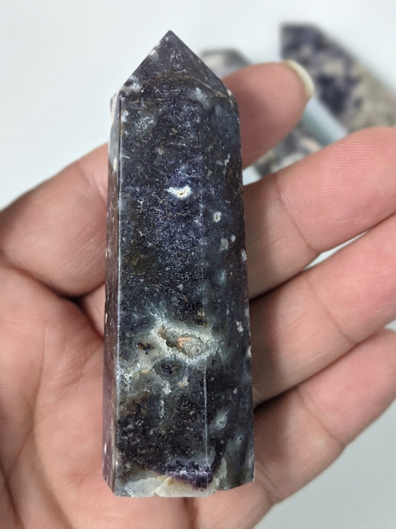 Purple Blue Sphalerite Tower Natural Stone Mineral Specimen - Etsy